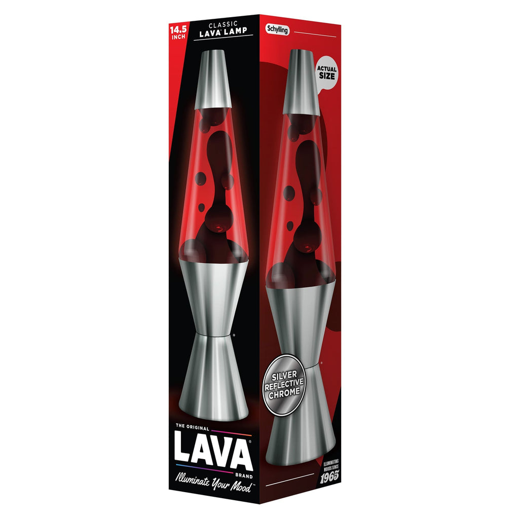 Model 2089 14.5" Lava Lamp Chrome Plated Crimson