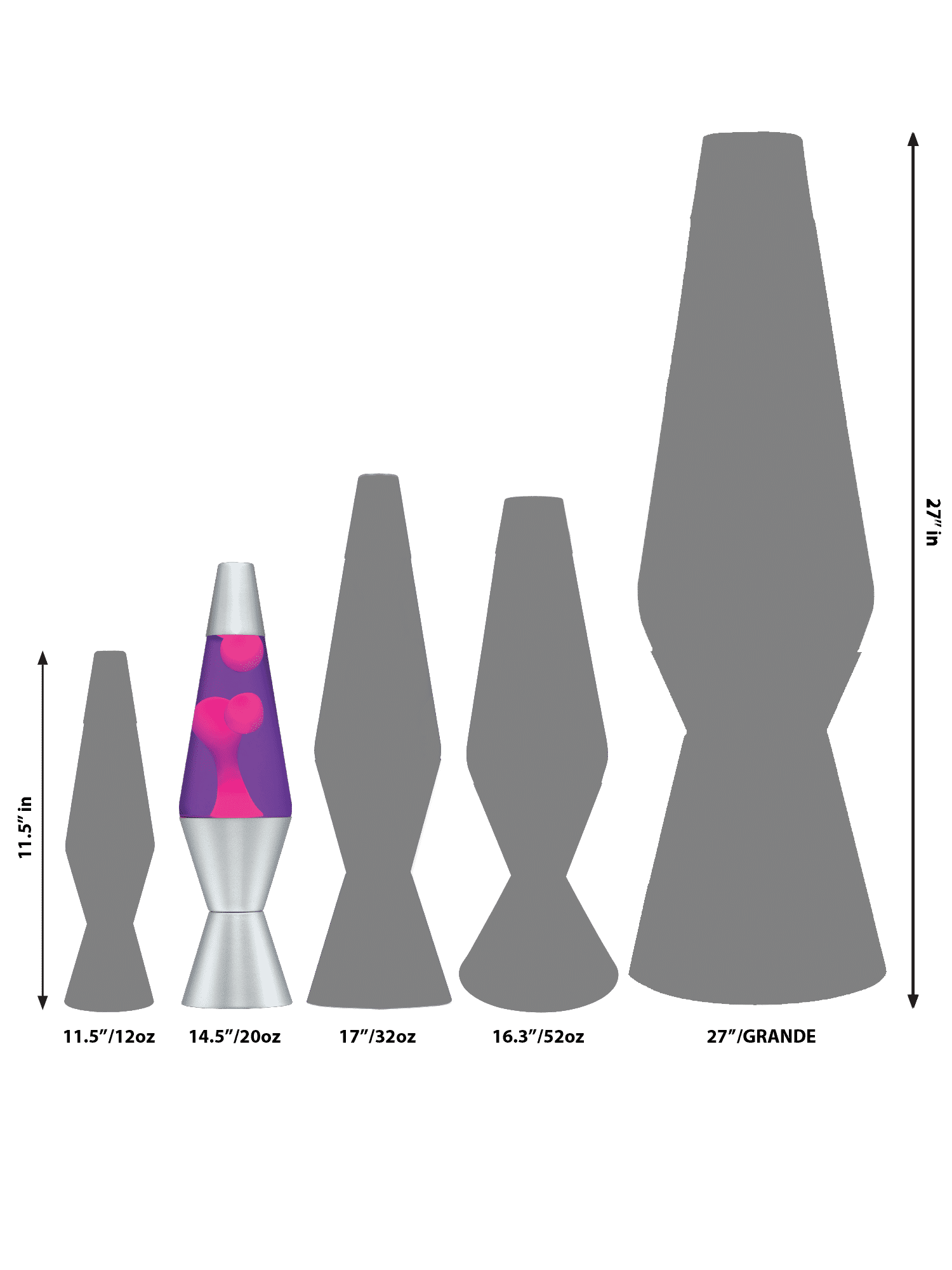 Model 2179 14.5" Hand Painted Rainbow LAVA Lamp