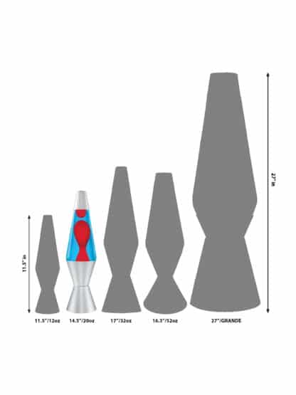 Model 2120 14.5" LAVA Lamp - Red/Blue/Silver