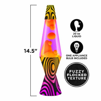 Model 2015 14.5” Groovy Gradient Flocked LAVA Lamp